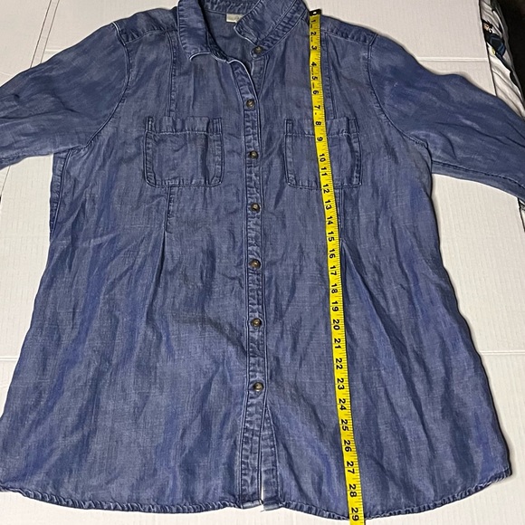 J. Jill Denim Button Down Shirt - Picture 8 of 9